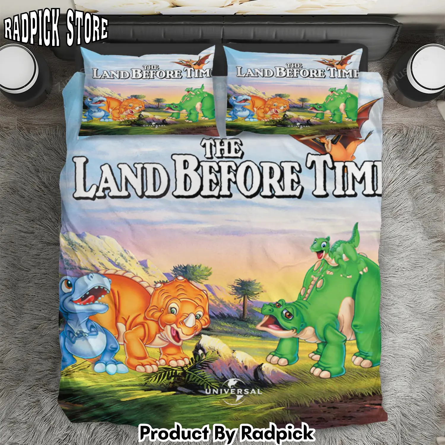 Radpick the land before time poster 9 3pcs 3pcs bedding set duvet cover and pillow cases gift for fan rp3271144
